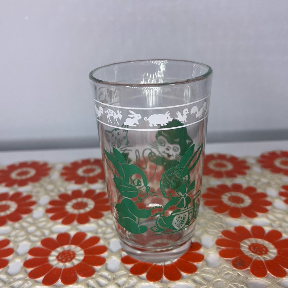Vintage Kitsch Animal Green Glass